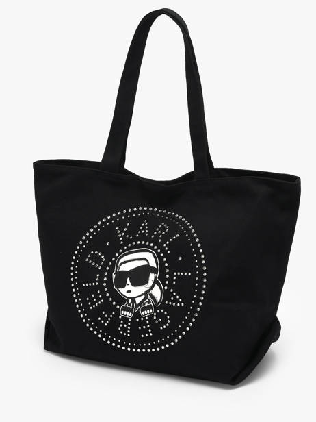 Schoudertas K Ikon Katoen Karl lagerfeld Zwart k ikon B2W50030 ander zicht 2